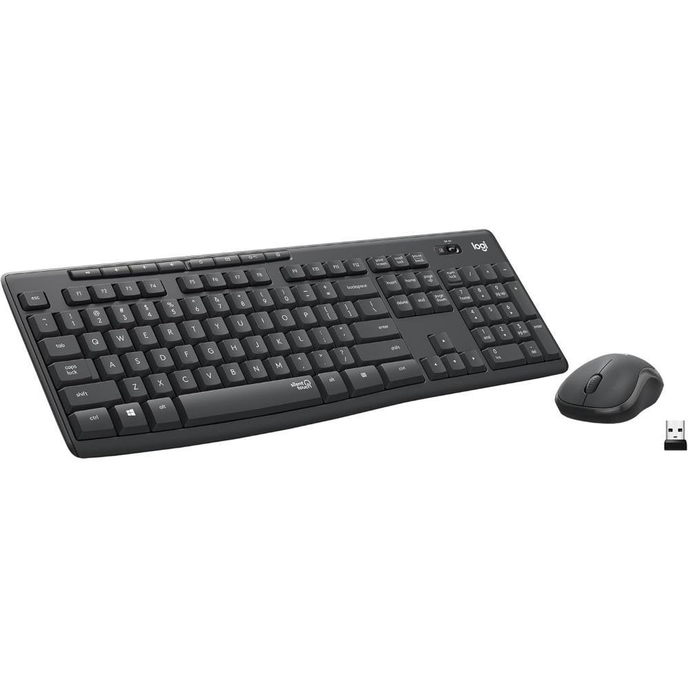 Logitech MK295 Silent Wireless Keyboard & Mouse Combo | SilentTouch Technology | Full-Size Keyboard | Quiet Wireless Productivity