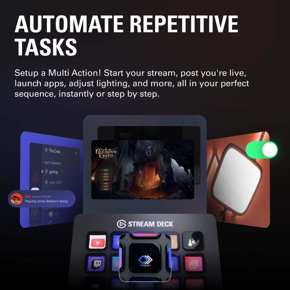 Elgato Stream Deck (15-Key) | Customizable Control Pad | LCD Keys | Workflow Automation for Streaming & Productivity