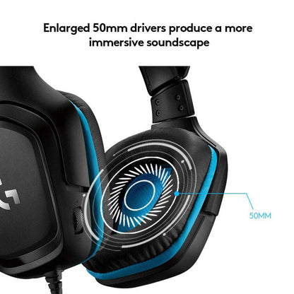 Logitech G431 Wired Gaming Headset | 50mm Drivers | DTS Headphone:X 2.0 Surround Sound | 6mm Flip-to-Mute Mic | 3.5mm + USB Connectivity | PC, PS4, Xbox & Switch
