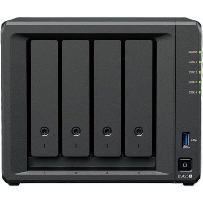 Synology DiskStation DS425+ | 4-Bay NAS Storage Solution | Intel Celeron Quad-Core | 2.5GbE | M.2 NVMe Cache Support