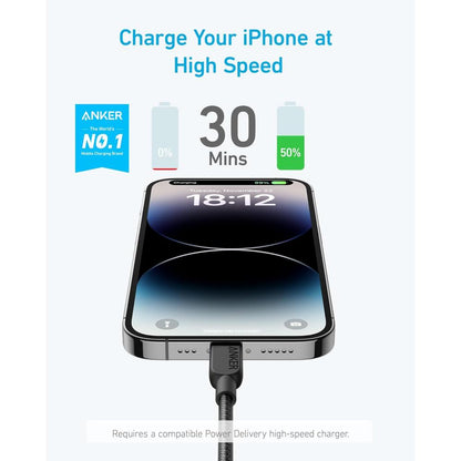 Anker A81A5 Type‑C to Lightning Cable 1M | Fast Charging iPhone Cable Pakistan