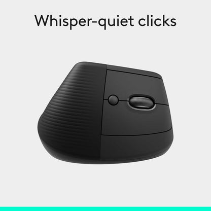 Logitech Lift Vertical Ergonomic Wireless Mouse | 57° Ergonomic Design | Bluetooth + Logi Bolt USB | 4000 DPI | SilentTouch | 24-Month Battery