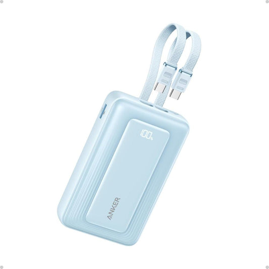 Anker Zolo Power Bank A110M | 20000mAh 45W Fast Charging Power Bank with Dual Built-In USB-C Cables