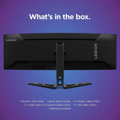 Lenovo Legion R45w-30 Gaming Monitor | 44.5" Dual QHD 32:9 Curved VA | 170Hz Overclock | 1ms MPRT | 1500R | 450 nits | 99% sRGB | 90% DCI-P3 | HDR400 | FreeSync Premium Pro | USB-C 75W | RJ45 | KVM