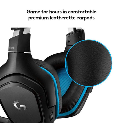 Logitech G431 Wired Gaming Headset | 50mm Drivers | DTS Headphone:X 2.0 Surround Sound | 6mm Flip-to-Mute Mic | 3.5mm + USB Connectivity | PC, PS4, Xbox & Switch