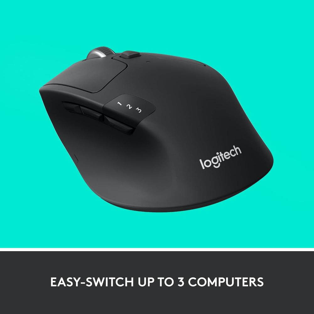 Logitech M720 Triathlon Multi-Device Wireless Mouse | Hyper-Fast Scrolling | 8 Buttons | 3-Device Easy-Switch | Bluetooth & Unifying Receiver