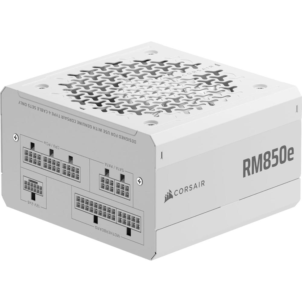 CORSAIR RM850e White | 850W Fully Modular ATX 3.1 Power Supply (80 PLUS Gold, PCIe 5.1, Low-Noise)