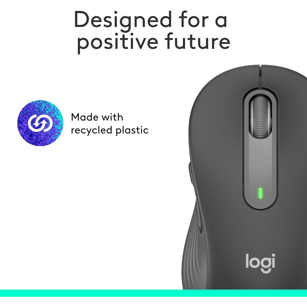 Logitech Signature M650 Wireless Mouse | SmartWheel Scrolling | SilentTouch | Bluetooth & Logi Bolt | Up to 24-Month Battery Life