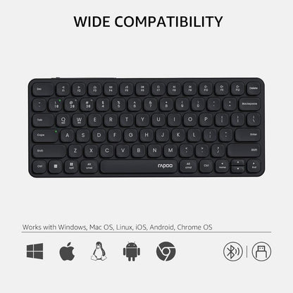 Rapoo E9050L | Ultra-Slim Multi-Mode Wireless Keyboard – Dark Grey