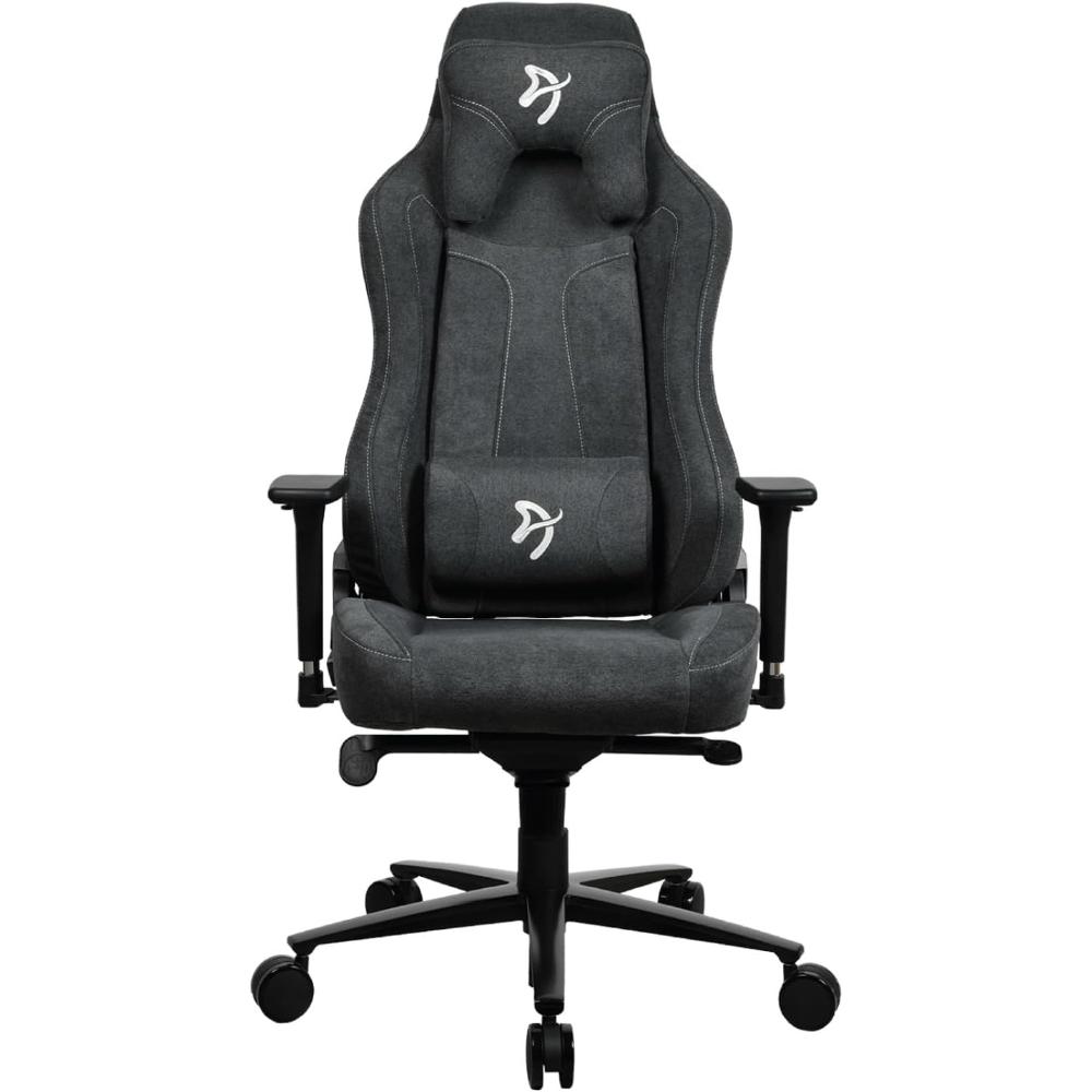 Arozzi Vernazza Soft Fabric | Premium Ergonomic Gaming & Office Chair | XL Frame | Soft Woven Fabric Upholstery | Memory Foam Padding | 165° Recline | 3D Armrests | Adjustable Lumbar & Headrest Pillows | Matte Grey