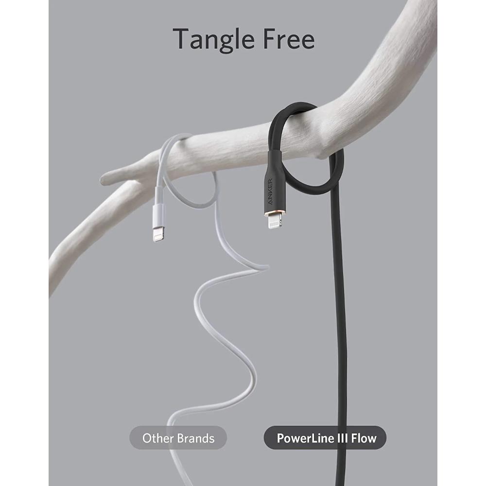 Anker 641 USB-C to Lightning Cable A8662 (Flow Silicone) | Fast Charging MFi Cable