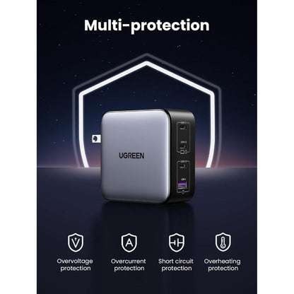 UGREEN 10375 Nexode | 100W GaN Fast Charger | 4-Port USB-C/USB-A | PD3.0 & PPS | Compact Multi-Device Charger