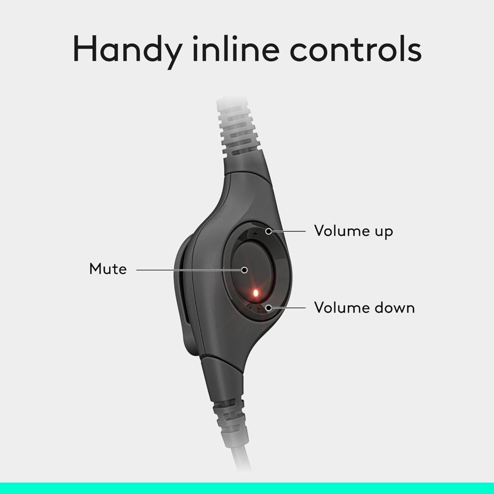 Logitech H390 USB Computer Headset | Noise-Canceling Microphone | Digital Stereo Audio | USB-A/USB-C