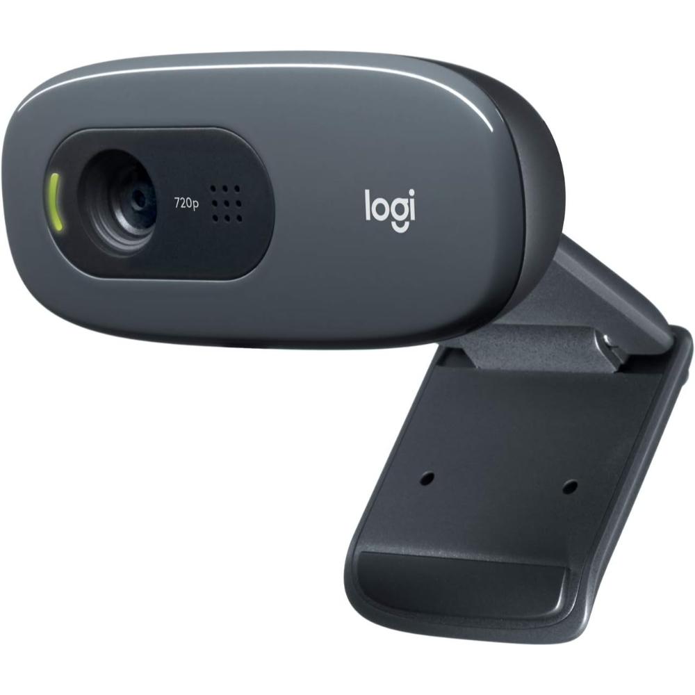 Logitech C270 HD Webcam | 720p 30fps | 0.9MP | Auto Light Correction | Noise-Reducing Mono Mic | 55° FOV | Fixed Focus