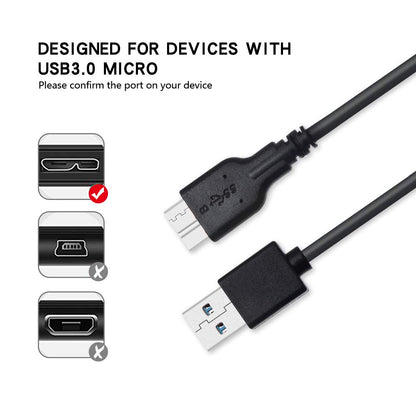 USB 3.0 Type-A to Micro-B Hard Disk Cable | High-Speed Data Transfer and Charging Accessory