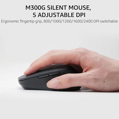 Rapoo 9360M Wireless Keyboard and Mouse Combo | E9310M Blade-Series 99-Key Keyboard | M300G Silent Mouse | 4-Device Connectivity | Black