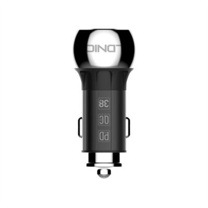 LDNIO C1 | 36W Super Fast Car Charger, Zinc Alloy Shell, Dual Port PD + QC3.0, Type-C, Micro Cable Included
