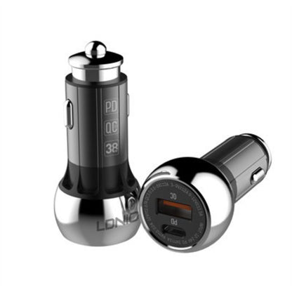 LDNIO C1 | 36W Super Fast Car Charger, Zinc Alloy Shell, Dual Port PD + QC3.0, Type-C, Micro Cable Included