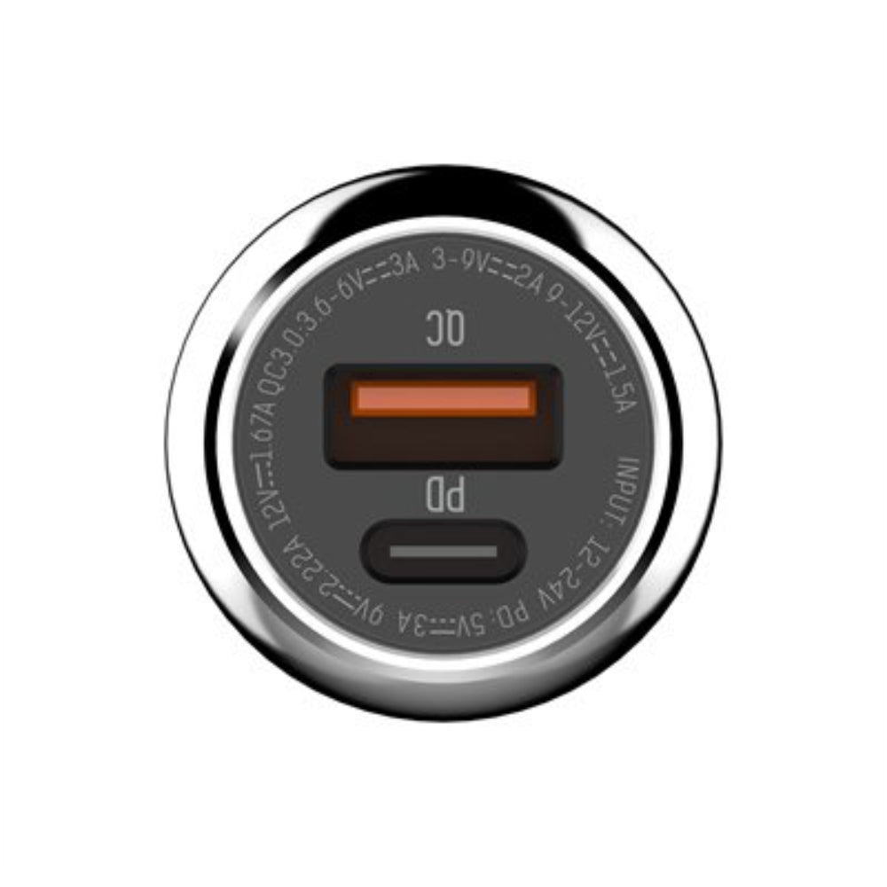 LDNIO C1 | 36W Super Fast Car Charger, Zinc Alloy Shell, Dual Port PD + QC3.0, Type-C, Micro Cable Included