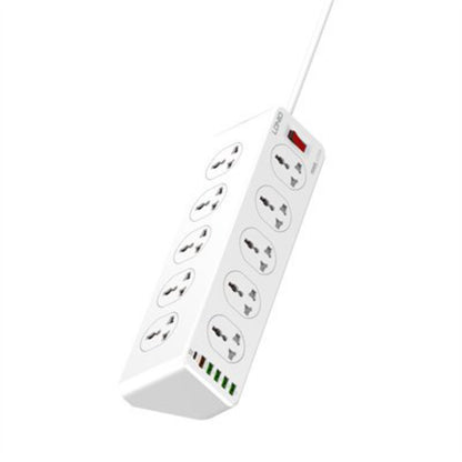 LDNIO SC10610 | 10 AC Outlets Universal Power Strip, 6 USB Ports (PD 20W + QC3.0), 2500W, 2M Cord