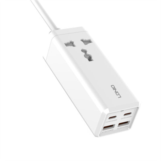 LDNIO SC1418 | 65W Multifunction Universal Power Adapter, 1×PD + 1×QC3.0 + 3×Auto-ID, 200cm Cord, Type-C, Power Strip