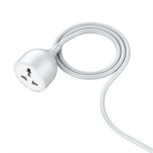 LDNIO SC1017 | 1 AC Outlet Universal Extension Power Socket, 250V 10A, 200cm Cord, UK/EU/US Plug Compatible