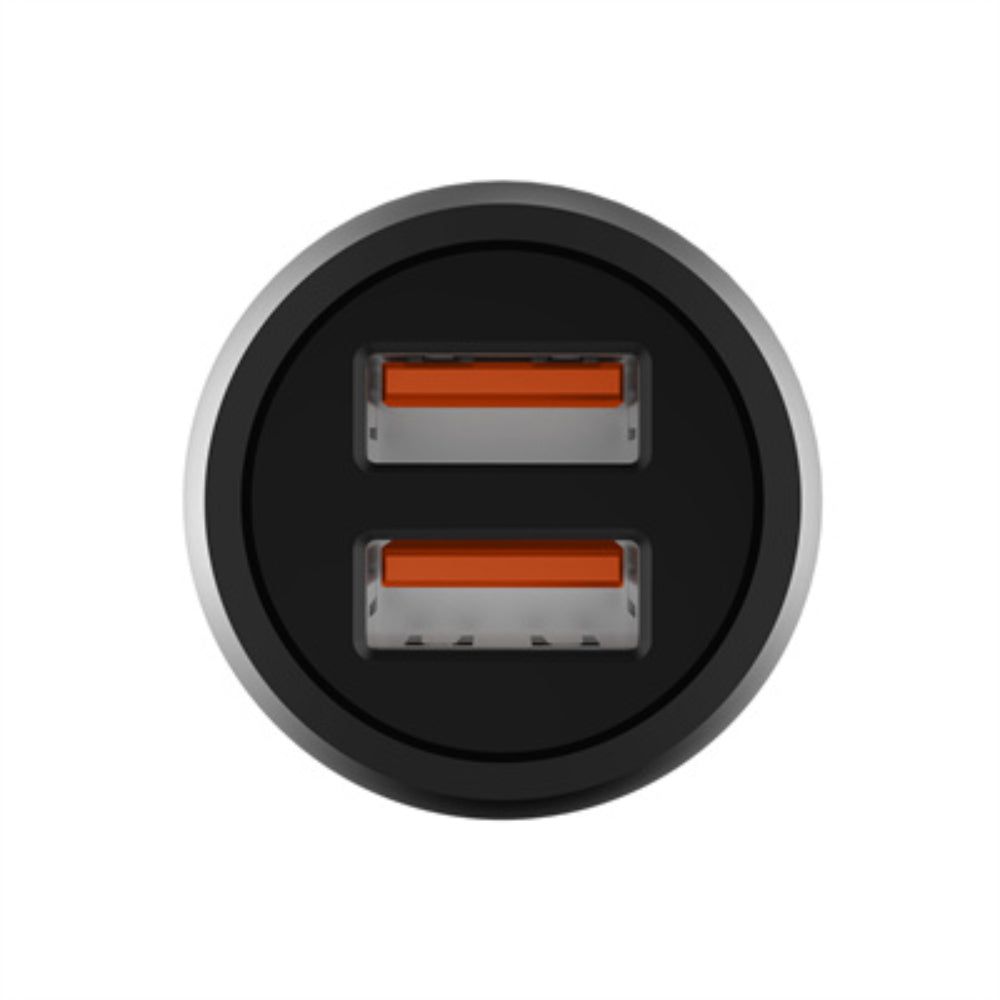 LDNIO C503Q | 36W Dual USB Car Charger, QC3.0 Fast Charging, LED Ring, Multi-Protection, Compact Design