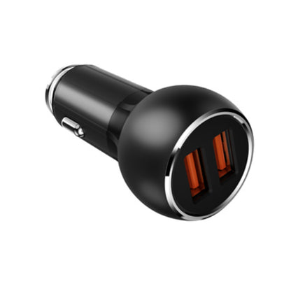 LDNIO C503Q | 36W Dual USB Car Charger, QC3.0 Fast Charging, LED Ring, Multi-Protection, Compact Design