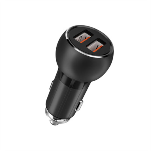 LDNIO C503Q | 36W Dual USB Car Charger, QC3.0 Fast Charging, LED Ring, Multi-Protection, Compact Design