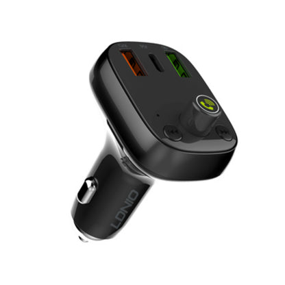 LDNIO C704Q | 30W Car Charger with Bluetooth 5.0 FM Transmitter, 3 USB Ports, PD & QC4.0+, Hands-Free Music & Calls