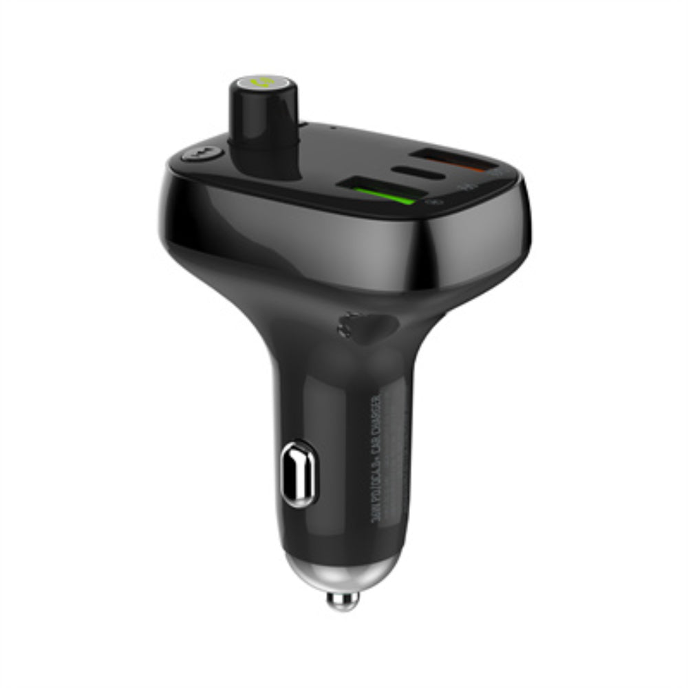LDNIO C704Q | 30W Car Charger with Bluetooth 5.0 FM Transmitter, 3 USB Ports, PD & QC4.0+, Hands-Free Music & Calls