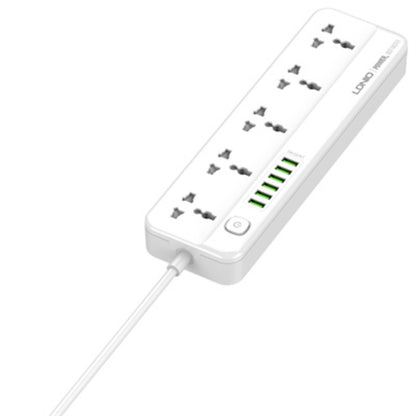 LDNIO SC5614 | 5 AC Outlets Universal Power Strip, 6 USB Ports, 17W Fast Charging, 2500W Output, 2M Cord
