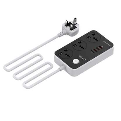 LDNIO SC3412 | 3 AC Outlets Universal Power Strip, 4 USB Ports (PD + QC3.0), 38W Fast Charging, 2500W Output