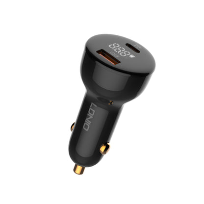 LDNIO C101 | 100W Dual USB Super Fast Car Charger, USB-C + USB-A, QC4+, LED Display, Laptop & Phone Compatible