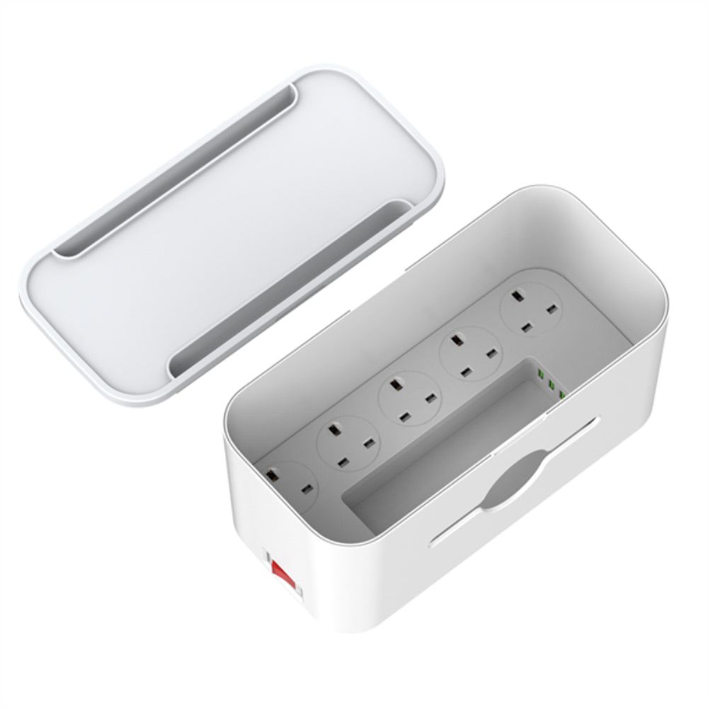 LDNIO SN5311 | 2500W Universal Power Socket Management Box, 5 AC Outlets, 2M Cord, UK/US/EU Plug, Flame-Retardant
