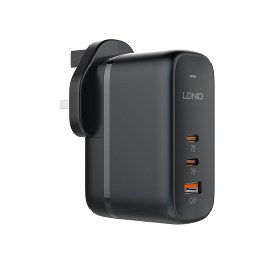 LDNIO Q366 | 65W GaN Super Fast Charger, Dual USB-C + USB-A, PD & QC4.0+, Foldable Plug, Travel Adapter