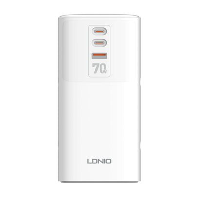 LDNIO SC4383 | 70W Multifunctional Desktop Power Adapter, 1×PD + 1×QC3.0 + 3×Auto-ID, 200cm Cord, Universal Plug