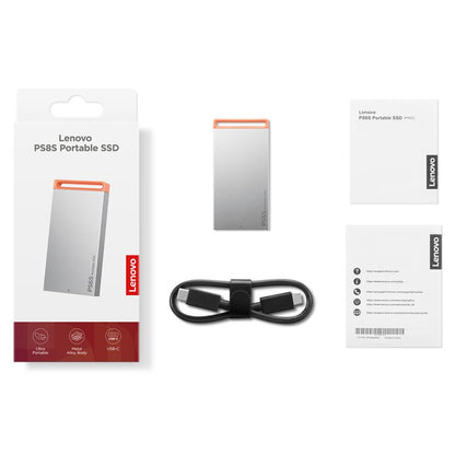 Lenovo PS6S Portable SSD | USB 3.1 Gen 2 | Up to 550MB/s Read Speed | Ultra-Portable Metal Design