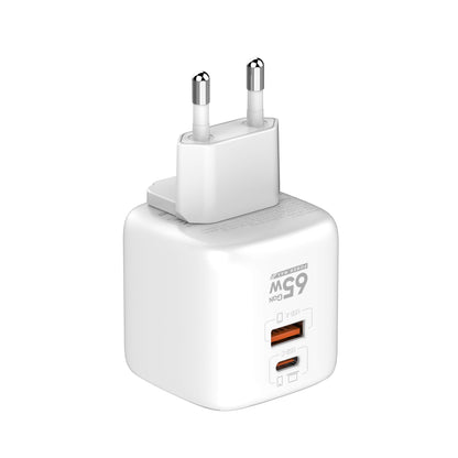 LDNIO Q2617 | 65W PD & QC Fast Wall Charger, Dual Port USB-C + USB-A, Foldable Plug, US Socket