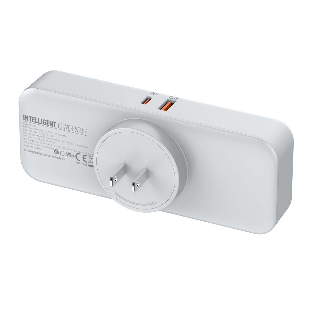 LDNIO SC3317 | 3 AC Outlet Power Expansion Adapter, Portable Extension Socket, Wall Plug, Flame-Retardant Build