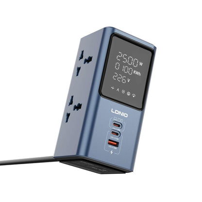 LDNIO SC2 7-in-1 Power Extension | 4 AC Sockets + 2 USB-C + 1 USB-A Fast Charging Power Strip