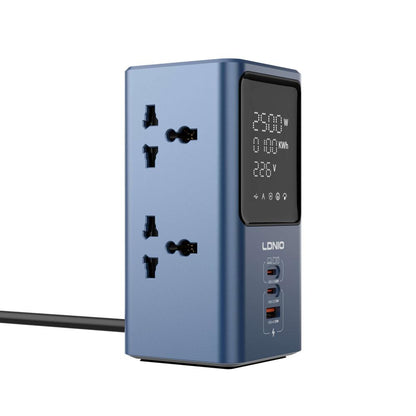 LDNIO SC2 7-in-1 Power Extension | 4 AC Sockets + 2 USB-C + 1 USB-A Fast Charging Power Strip