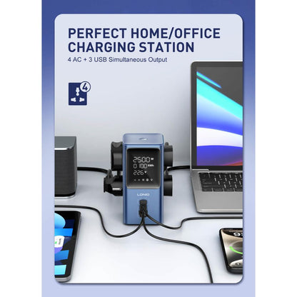 LDNIO SC2 7-in-1 Power Extension | 4 AC Sockets + 2 USB-C + 1 USB-A Fast Charging Power Strip