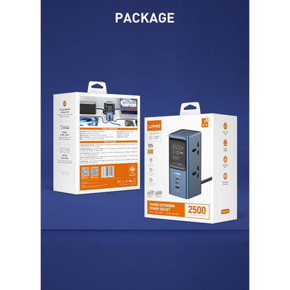 LDNIO SC2 7-in-1 Power Extension | 4 AC Sockets + 2 USB-C + 1 USB-A Fast Charging Power Strip