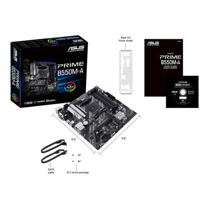 ASUS PRIME B550M-A D4 Micro-ATX Motherboard | Stable Power Meets AMD Ryzen Performance