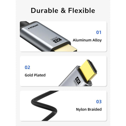 CABLETIME CC13K USB-C to HDMI Cord | 4K@60Hz, 18Gbps, Nylon Braided | 1.8M