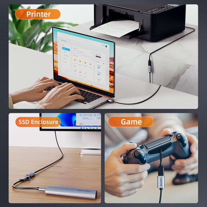 CABLETIME CA17 USB 3.0 A Male to Female Extension Cable | 0.5m – 3m | 5Gbps Speed | Aluminum Shell & Braided Jacket