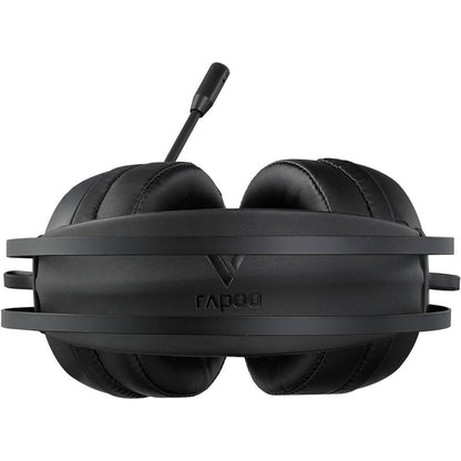 Rapoo VH160 Virtual 7.1 Gaming Headset | 50mm Drivers | Virtual 7.1 Surround Sound | Noise-Isolating Microphone | RGB Lighting | Black