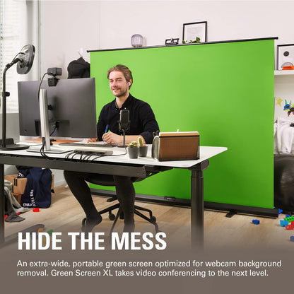 Elgato Green Screen XL | Extra-Wide Chroma Key Panel | 200×182 cm | Portable Collapsible Backdrop