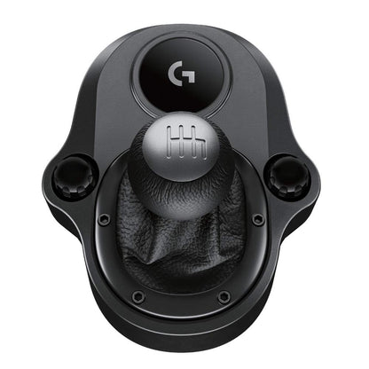 Logitech G Driving Force Shifter for G29, G920 & G923 | 6-Speed H-Pattern Manual Gear Shifter | Push-Down Reverse | Steel Gear Shaft | Leather Knob & Boot | Racing Simulator Shifter
